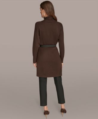 Women's Belted Open-Front Cardigan
