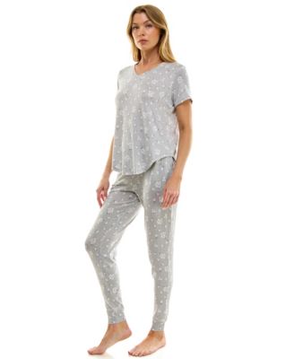 V-Neck T-Shirt & Jogger Pants Pajama Set