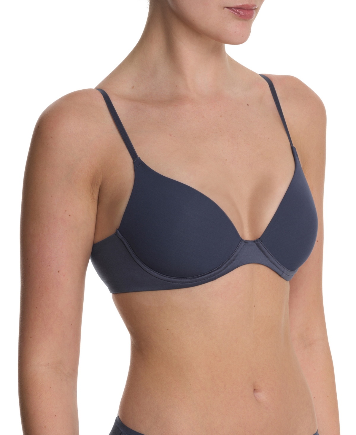 Natori Soft Focus Comfort Convertible Demi T-shirt Bra In Blue
