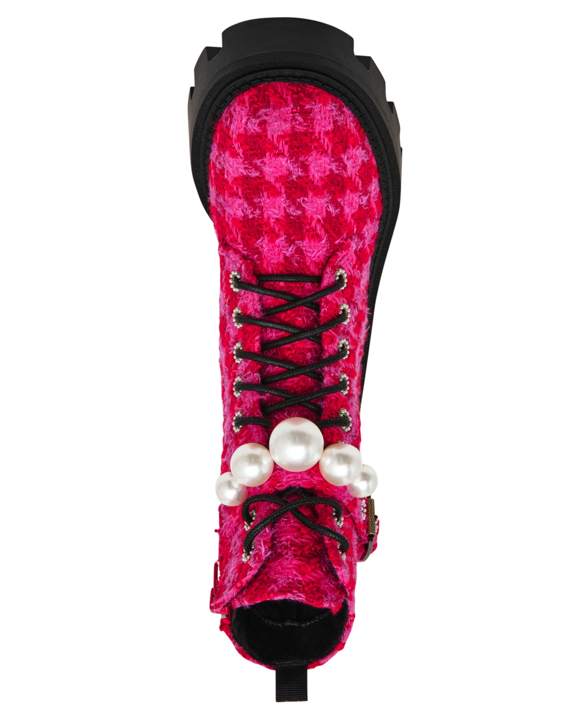 Betsey Johnson Women's Jonnie Embellished Combat Booties In Pink