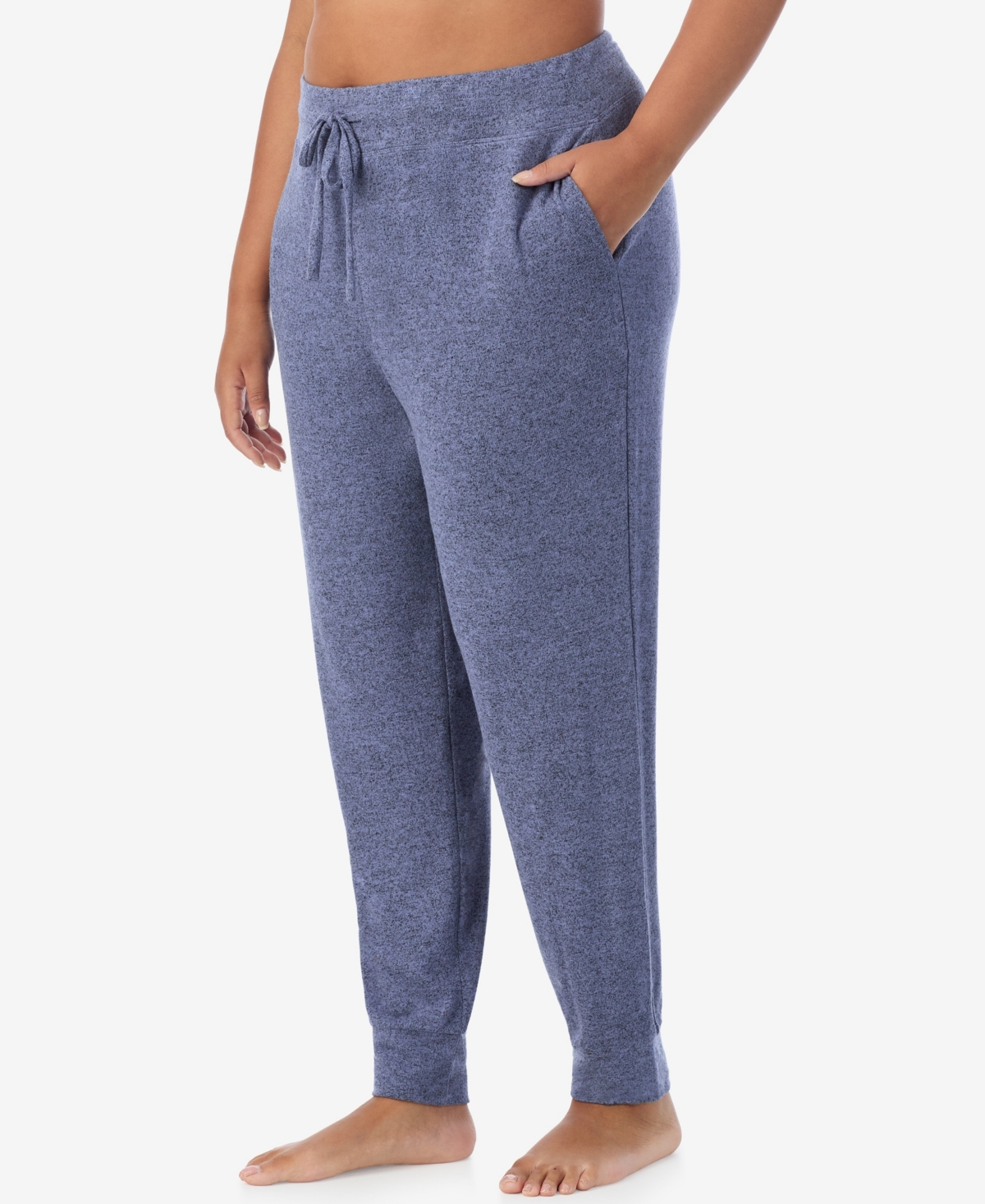 Cuddl Duds Plus Size Soft Knit Jogger Pants In Blue