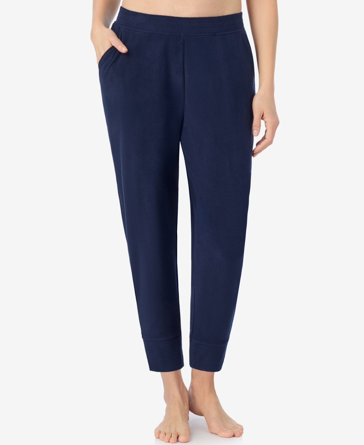 Cuddl Duds X Jennifer Lake Fleecewear With Stretch Cropped Jogger In Blue