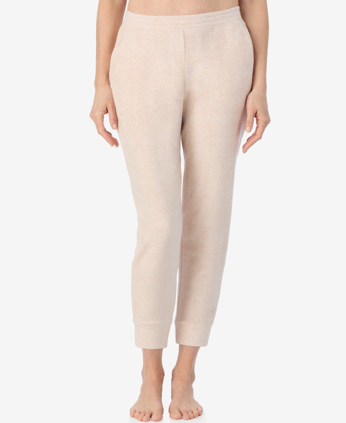 Cuddl Duds X Jennifer Lake Fleecewear With Stretch Cropped Jogger In Brown