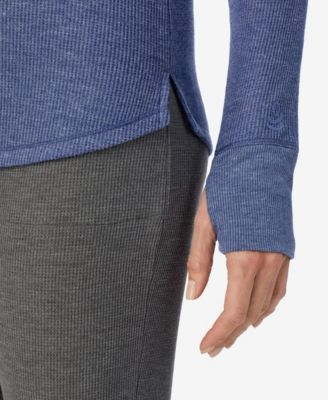 Women's Cozy Stretch Waffle Thermal Long Sleeve Scoop Neck Top