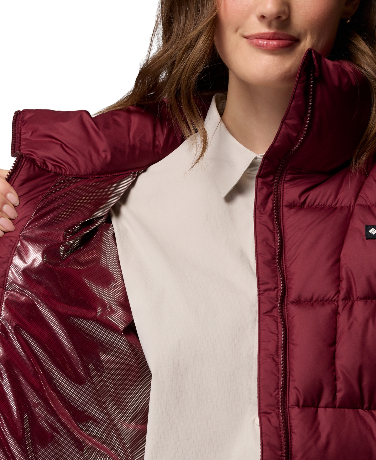 Columbia Women's Pike Lake High Neck Collared Puffer Jacket