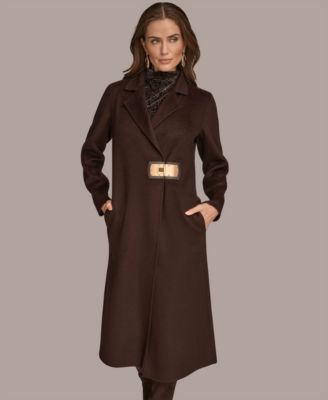 Women's Wool Blend Buckle Detail Coat