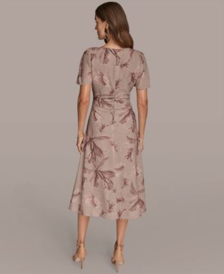 Women's Printed Ruched Dress