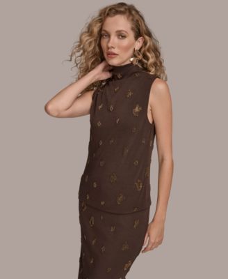 Women's Embroidered Sleeveless Top