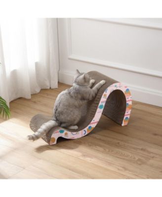 Kona 27" Modern Cardboard Double-Sided Wave Cat Scratcher with Catnip