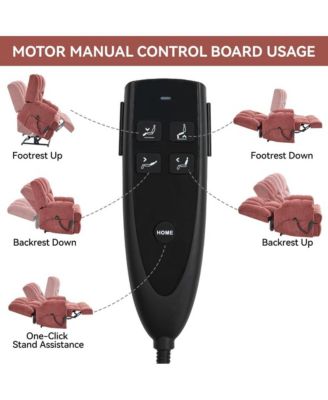 Chenille Power Lift Recliner for Seniors with Heat & Massage, Dual Motor Electric Chair, Infinite Position
