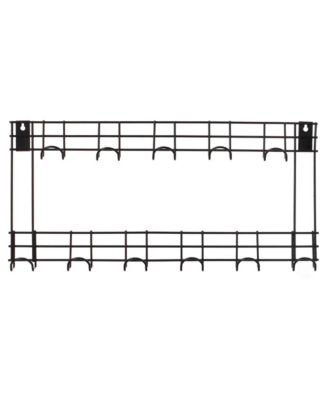  26&amp;#x22; W x 3.25&amp;#x22; D x 12.75&amp;#x22; H Wall Mount Garden Tool Storage Rack Hook On Garage, Garden and Yard, Black