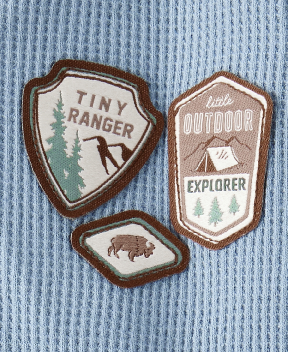 Carter's Baby Boys 2-piece Park Ranger Thermal Bodysuit And Pants Set In Blue