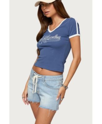 Womens Los Angeles Contrast T Shirt