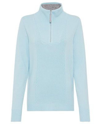 Women's 1/4 Zip Mock Neck Sweater