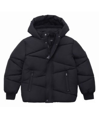 Boys Cozy Grid Puffer Jacket
