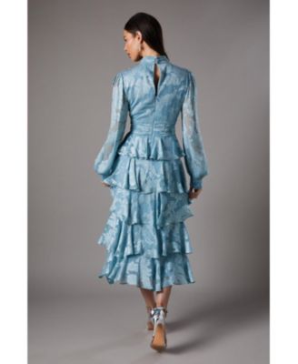 Women's Jacquard Tiered Maxi Dress