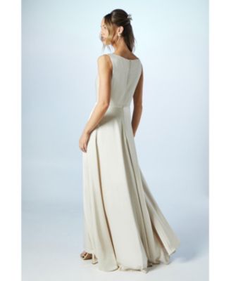Sleeveless Cowl Neck Bridesmaid Dress