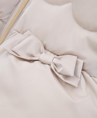 Toddler Girls Luxe Bow Puffer Coat