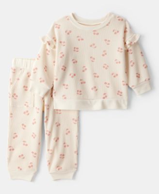 Carter's - Baby Girls 2-Piece Long Sleeves T-Shirt and Pants Set
