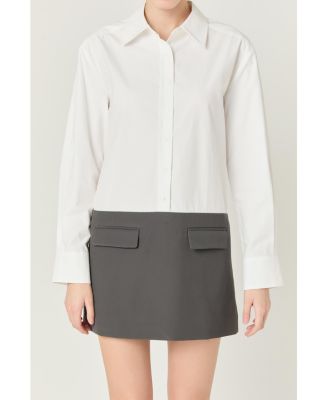 Women's Shirt Mini Dress