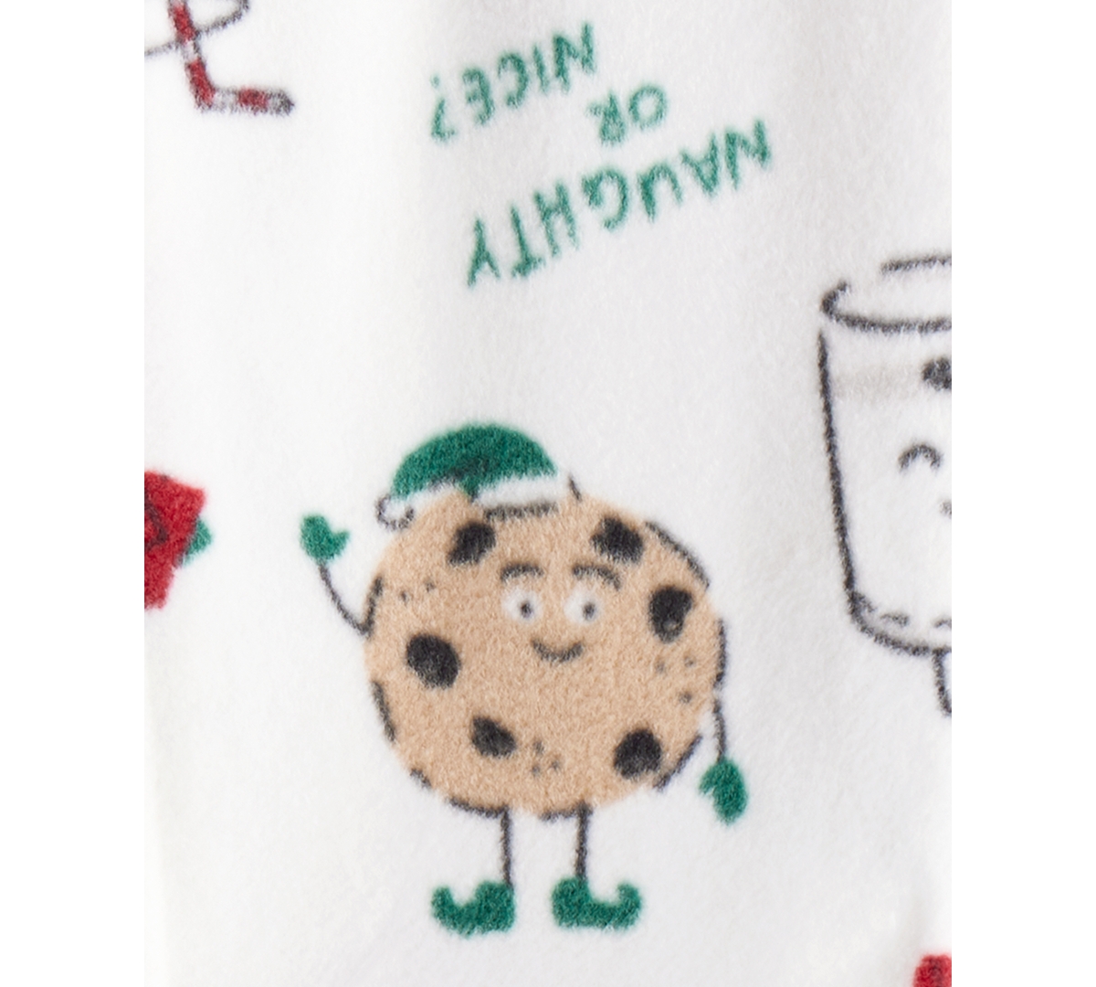 Carter's Baby Boys or Girls Santa Print Loose-Fit Fleece Long-Sleeve Sleep and Play