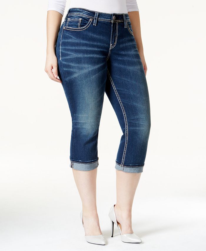 Silver Jeans Co. Silver Jeans Plus Size Suki Capri Jeans - Macy's