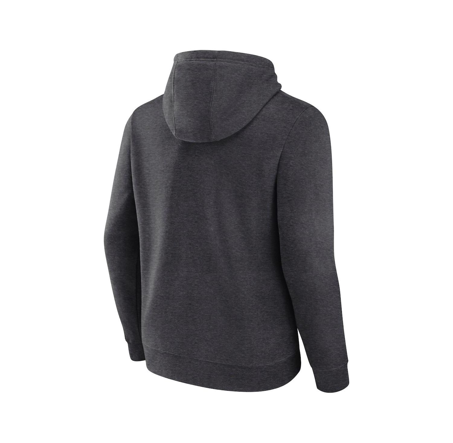 Men's Heather Charcoal Oklahoma Sooners Horizontal Block Fleece Pullover Hoodie