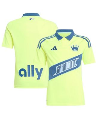 adidas - Big Boys and Girls  Yellow Charlotte FC 2025 Third Replica Jersey