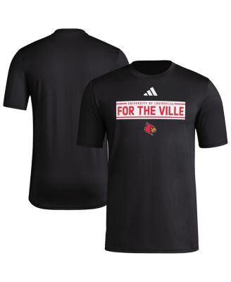 adidas - Men's Black Louisville Cardinals Locker Slogan Pre-Game T-Shirt