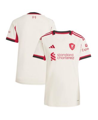 Women's White Liverpool 2025/26 Away Replica Jersey