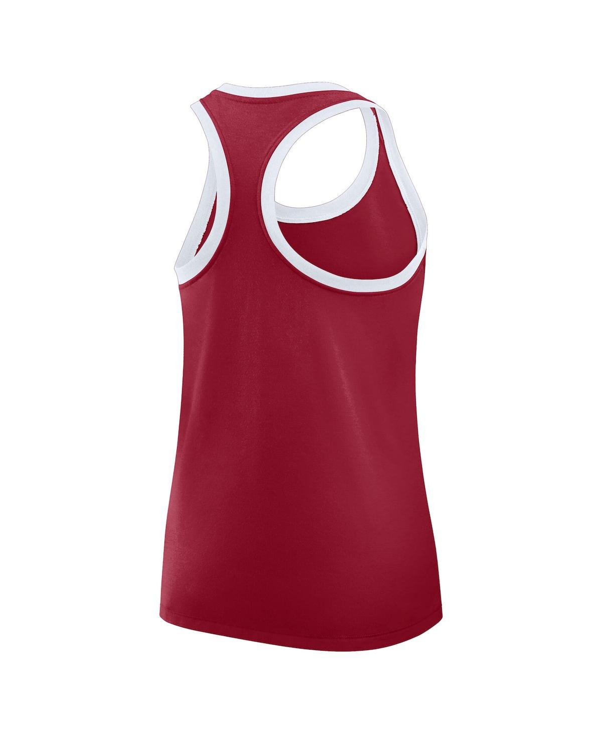 Jordan Women's Crimson Oklahoma Sooners Primetime Racerback Tri-blend Tank Top In Red