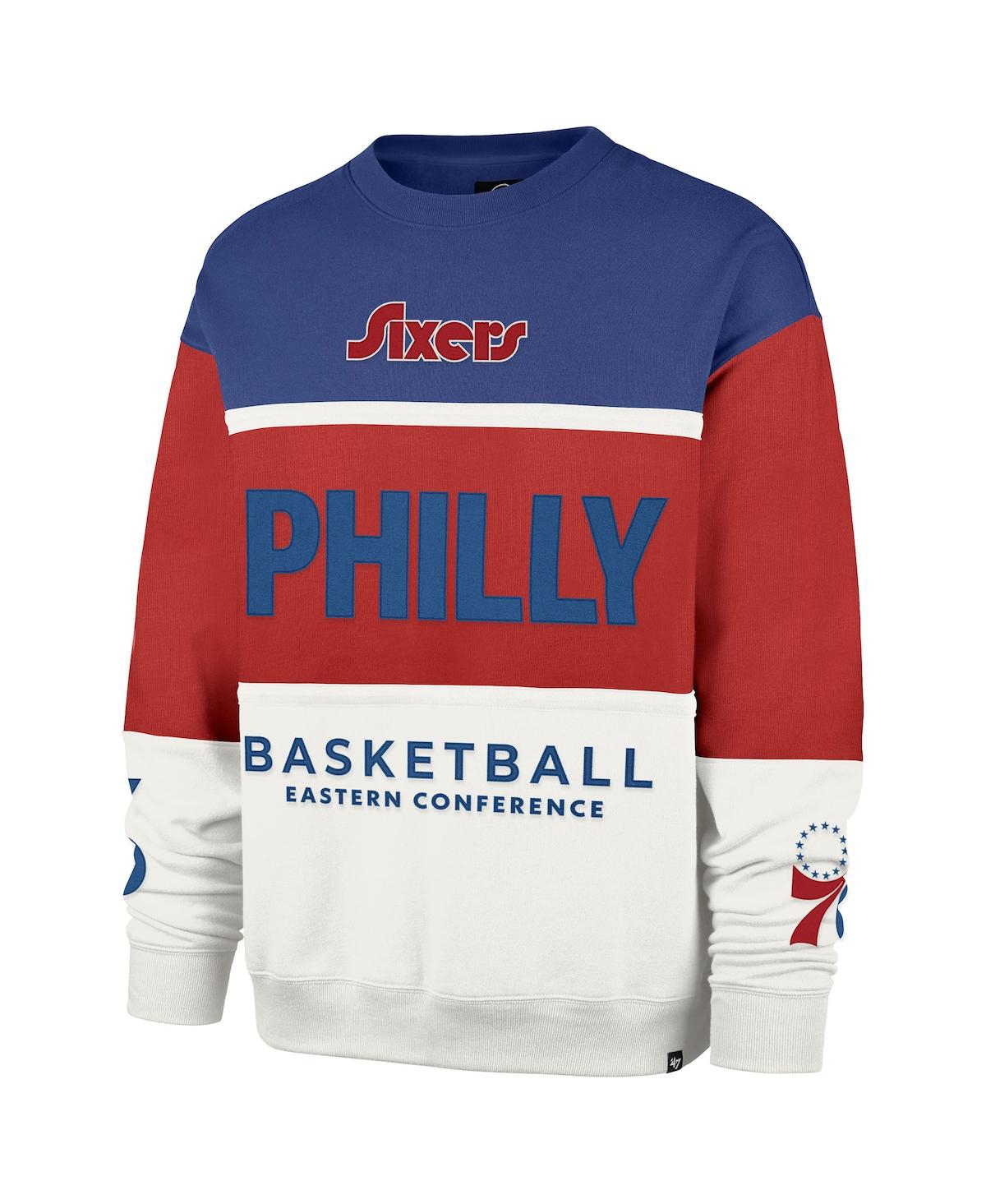 47 Brand Men's And Women's Red Philadelphia 76ers 2024/25 City Edition On Five Maximalist Pullover Sweatshirt In Multi