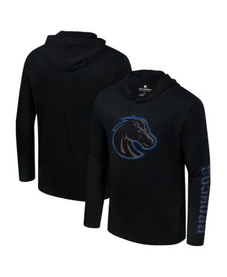 Colosseum - Men's Black Boise State Broncos Color Pop Active Blend 2-Hit Long Sleeve Hooded T-Shirt
