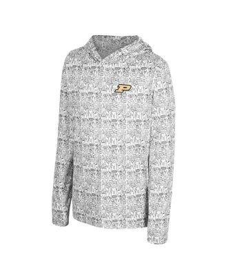 Big Boys and Girls Black Purdue Boilermakers All-Over Print Hoodie