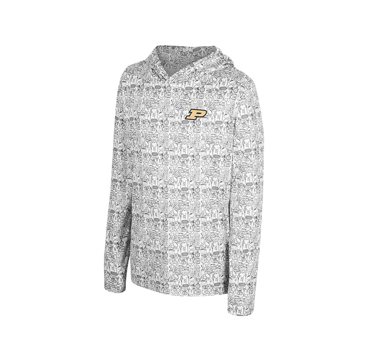 Big Boys and Girls Black Purdue Boilermakers All-Over Print Hoodie
