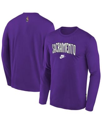 Nike - Big Boys and Girls Purple Sacramento Kings Hardwood Classics Long Sleeve T-Shirt