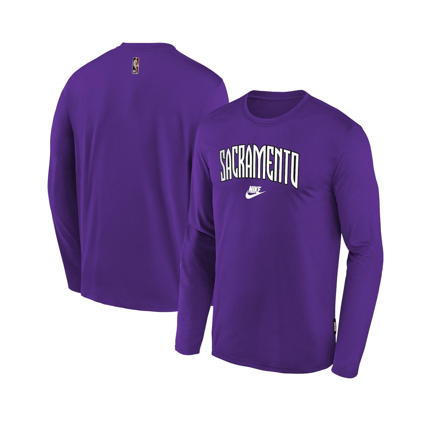 Big Boys and Girls Purple Sacramento Kings Hardwood Classics Long Sleeve T-Shirt