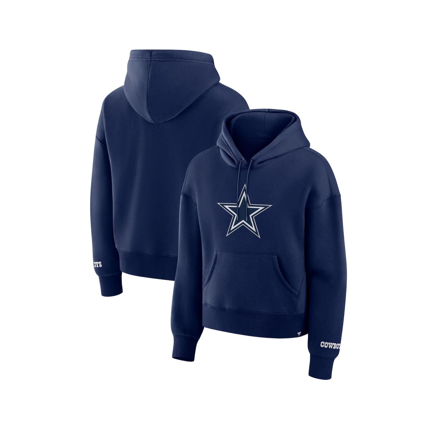Women's Navy Dallas Cowboys Legacy Fleece Pullover Hoodie