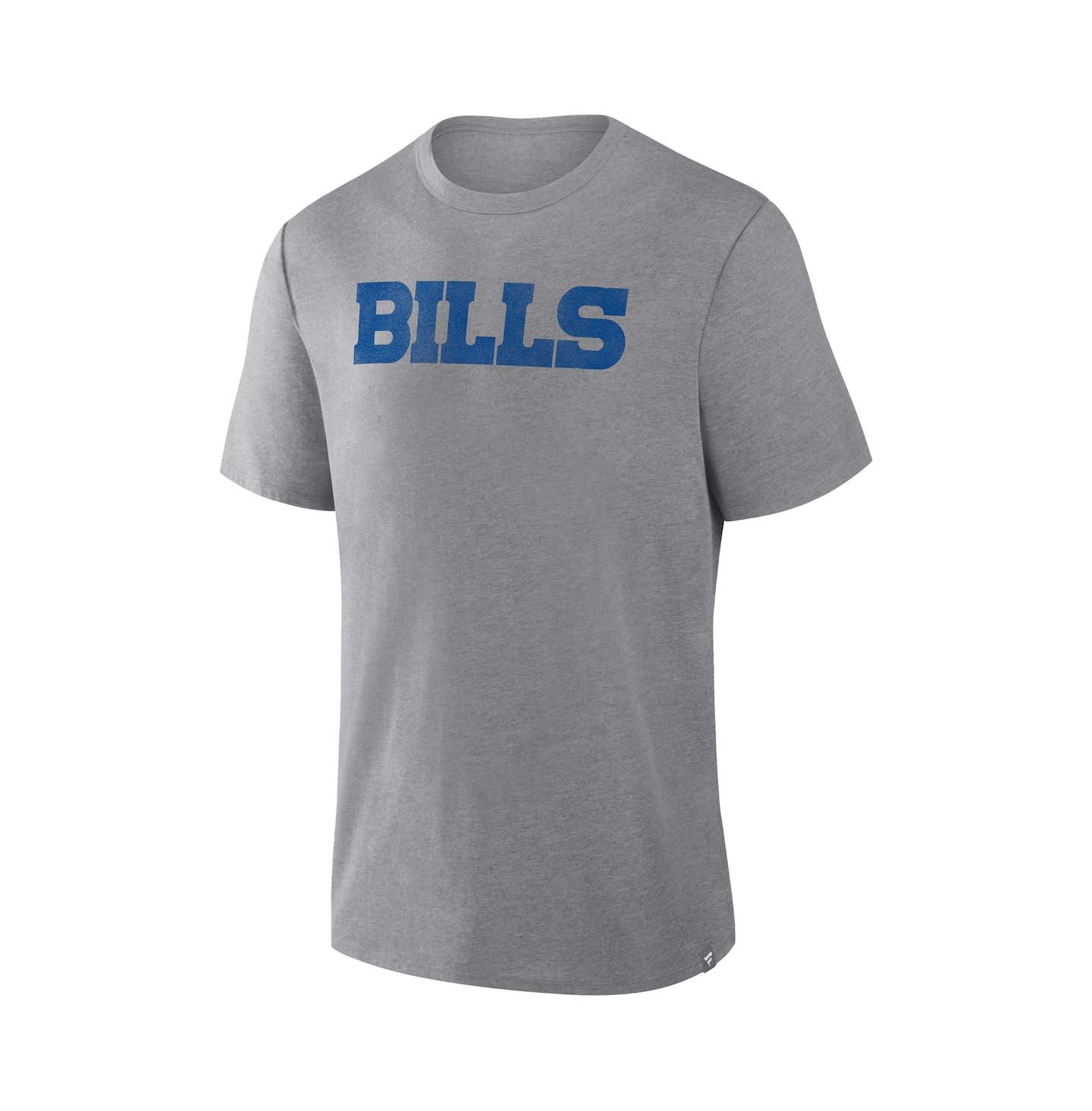 Мужская футболка Fanatics Heather Gray Buffalo Bills Pass Rush Tri-Blend — фото 2