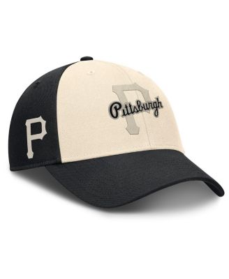 Men's Black/Natural Pittsburgh Pirates Statement Club Performance Adjustable Hat