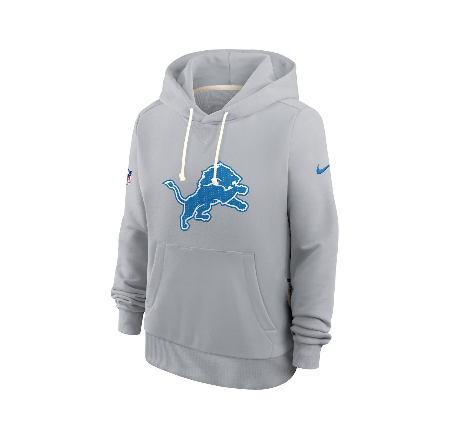 Women's Gray Detroit Lions Sideline Standard Issue Initial Home Dri-FIT Hoodie