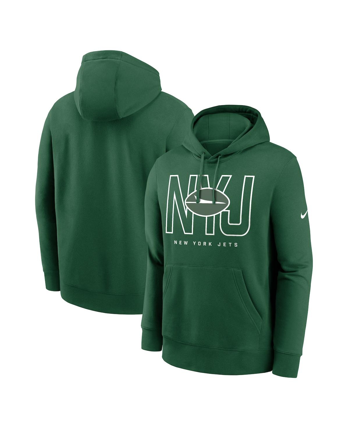 Nike New York Jets Busted Play Club  Men's Nfl Pullover Hoodie In Green
