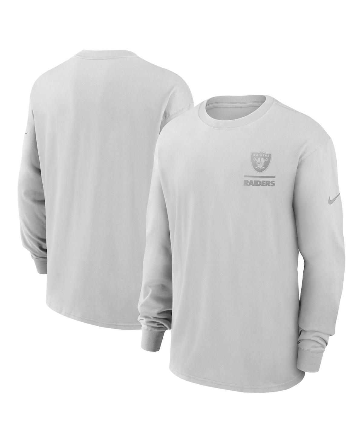 Мужская серая футболка с длинным рукавом Las Vegas Raiders Essential Heavy Max90