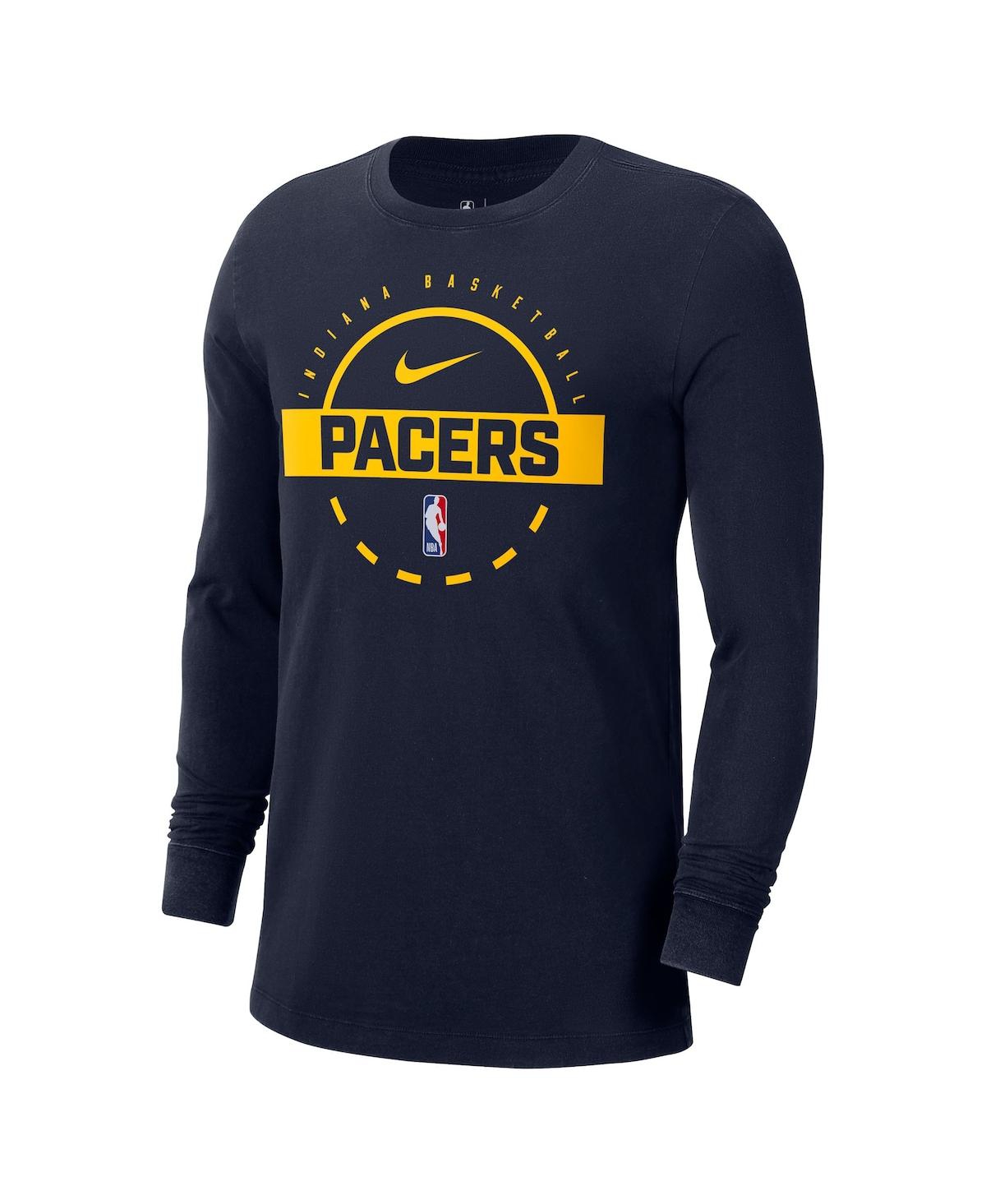 Nike Men's Navy Indiana Pacers Authentic Long Sleeve Practice T-shirt In Blue