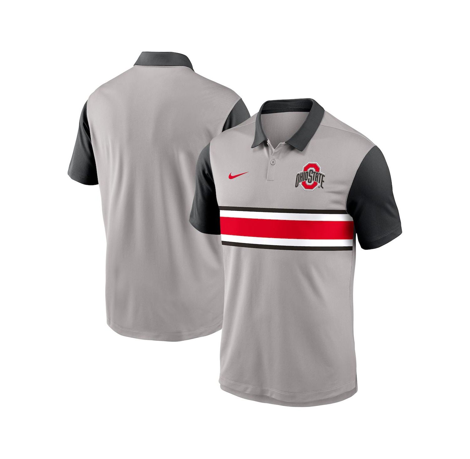 Men's Gray/Black Ohio State Buckeyes Vapor Performance Polo Shirt