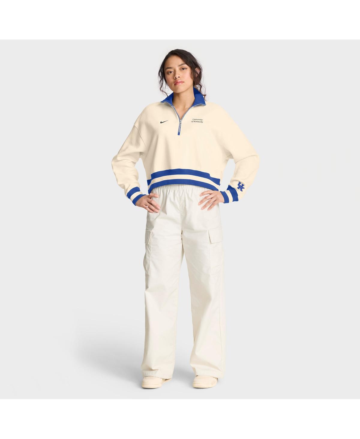 Nike Tan Kentucky Wildcats Legacy Half-zip Sweatshirt In Neutral