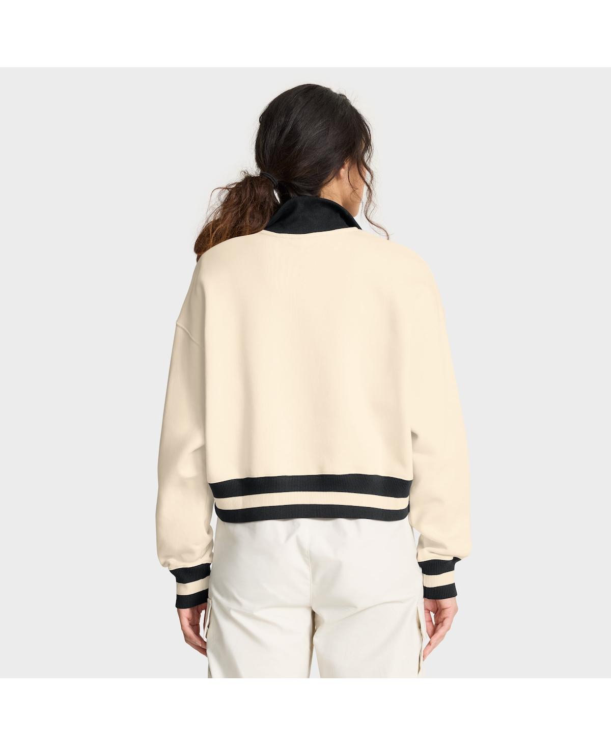 Jordan Women's Tan/Black Oklahoma Sooners Legacy Half-Zip Sweatshirt