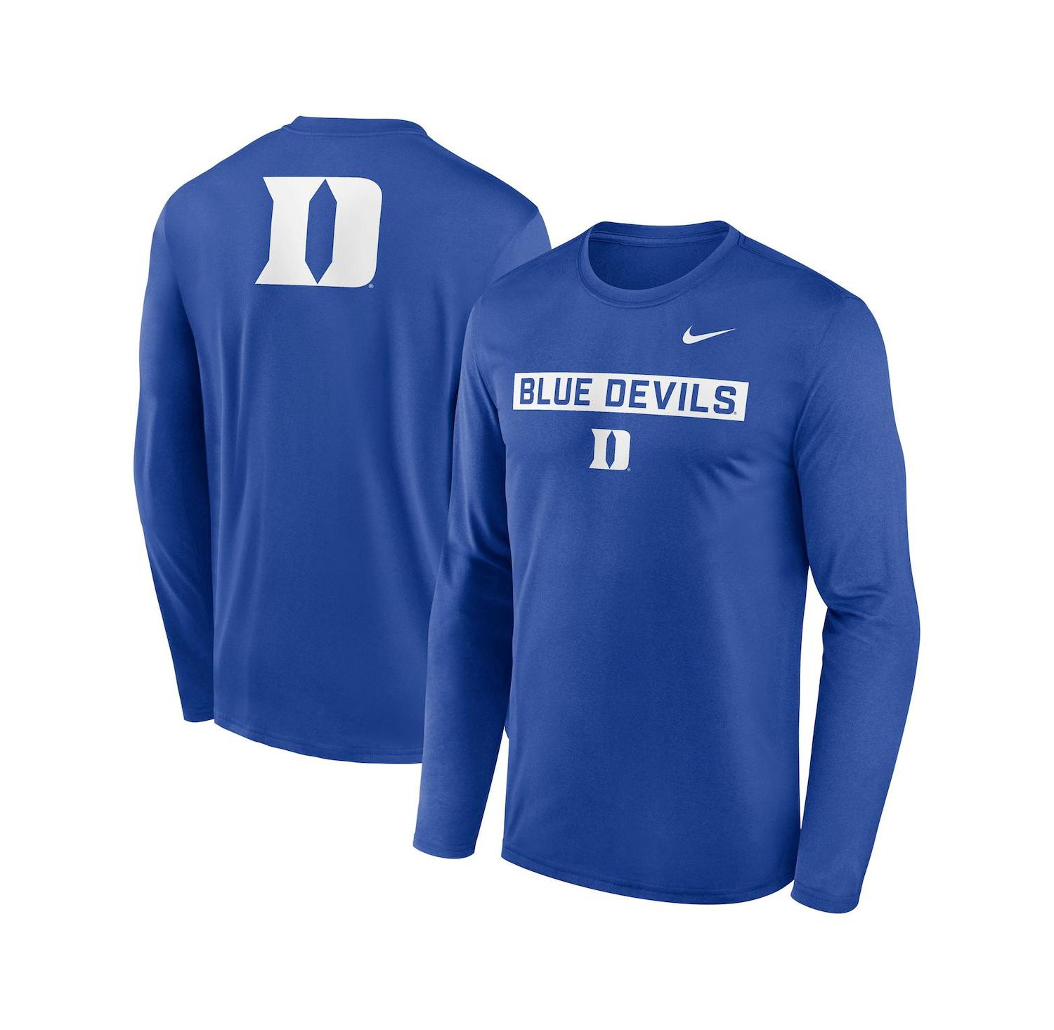 Men's Royal Duke Blue Devils Primetime Campus 2-Hit Legend Long Sleeve T-Shirt