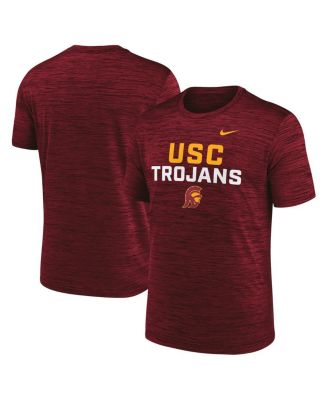 Nike - Men's Cardinal USC Trojans Campus Center Stack Velocity Performance T-shirt