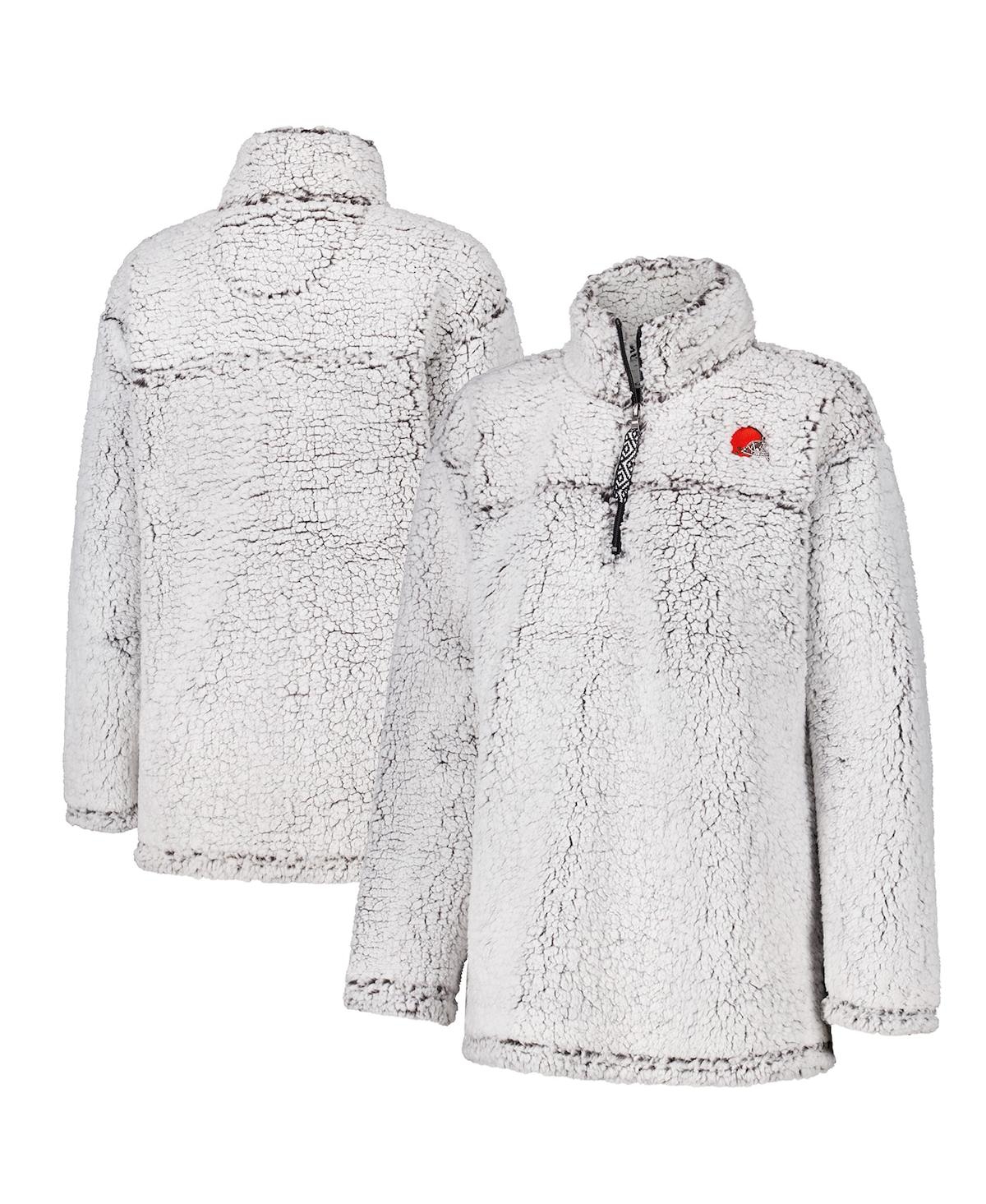 G-iii 4her By Carl Banks Women's Gray Cleveland Browns Sherpa Full-zip Jacket
